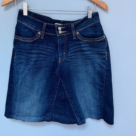Levi's Dresses & Skirts - Reworked Levi's Curvy Denim Skirt Medium-Dark Wash Size 10